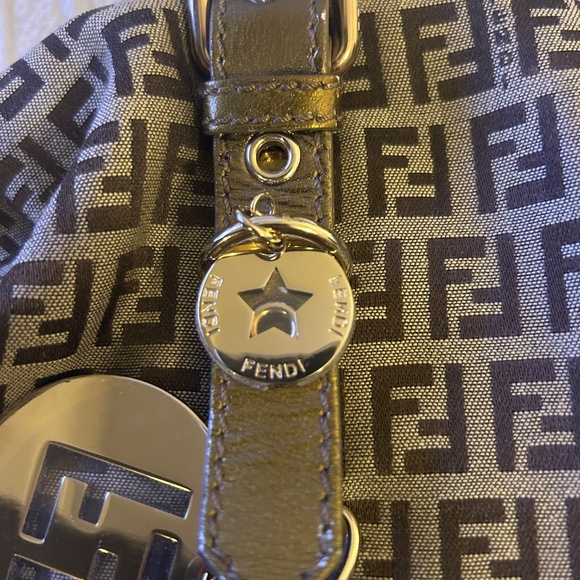 Fendi Tan and Brown Monogram Shoulder Bag - Picture 10 of 15